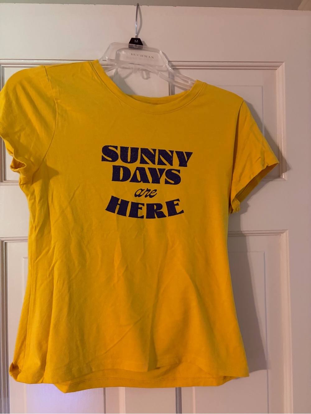 Maeve Yellow Tee with Navy 'Sunny Days are Here' Graphic